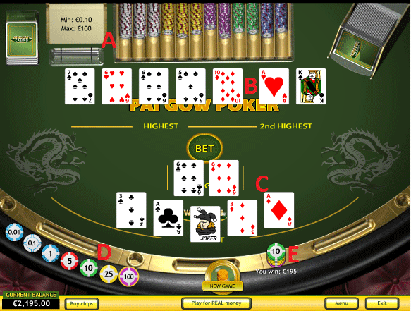 Play pai gow poker game card free online